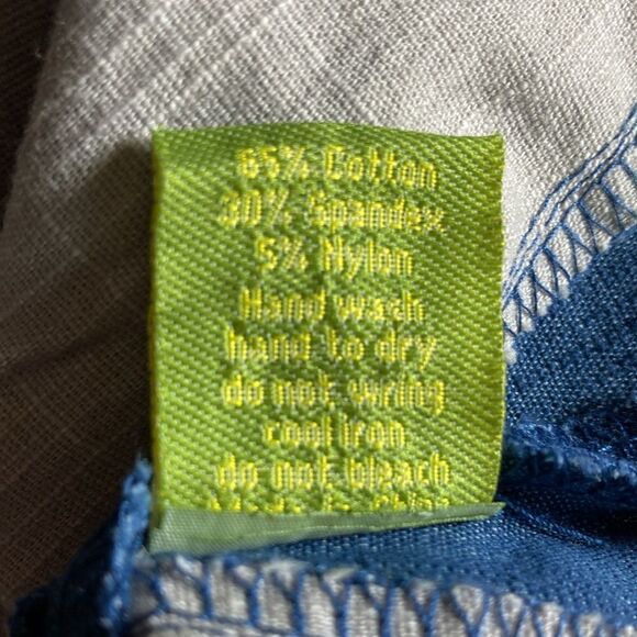 NUVULA Costume Style Mini Dress Blue & Cream Marked Size S Fits XS -Los Angeles - Picture 10 of 11